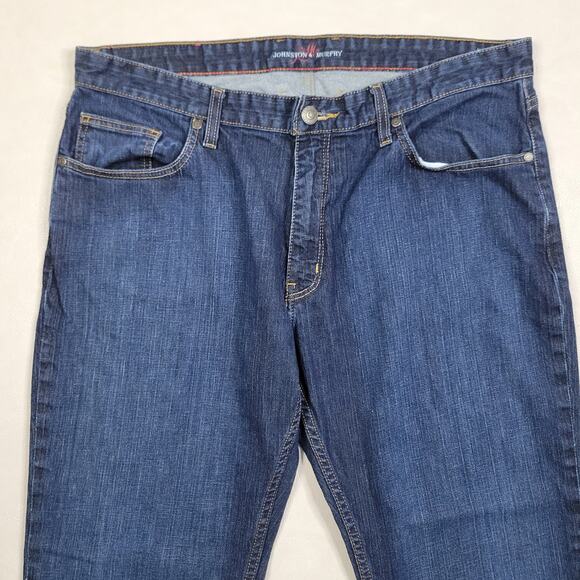 Johnston & Murphy Jeans Blue Dark Wash Mens 38X30 Denim Stretch Regular Casual - Picture 5 of 11
